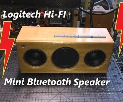 DIY Logitech Pure Fi Anywhere 2 Muling Itayo at Mini Bluetooth Speaker Upgrade Conversion: 14 Mga Hakbang (na may Mga Larawan)