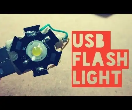 Hoe om 'n super helder flitslig te maak met LED USB: 7 stappe