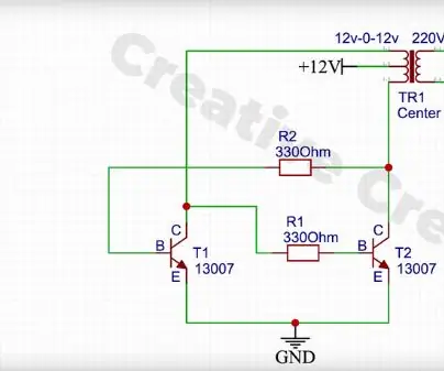 Circuito inversor simples: 8 etapas