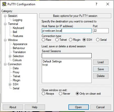 الخطوة 5: الوصول عن بعد إلى Pi