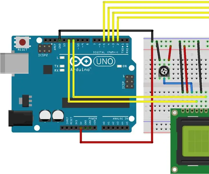 Temperatūras režīms un LCD ekrāns Arduino: 5 soļi