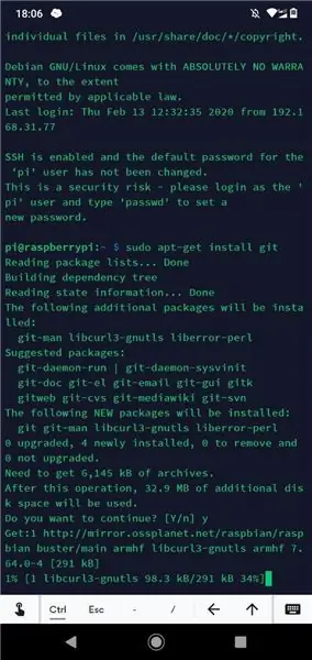 قم بتثبيت Git في Raspberry Pi