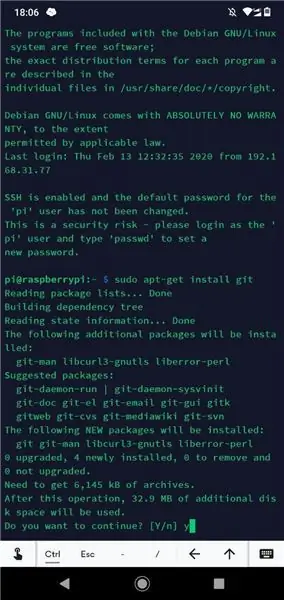 Установите Git в Raspberry Pi