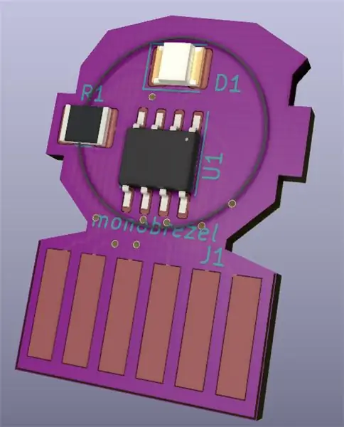 Dispositiu portable ATtiny - Connector de vora PCB