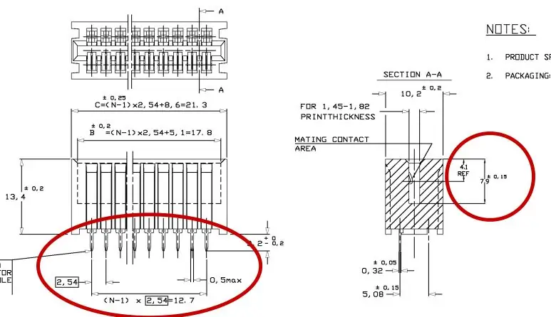 Vytvoření stopy PCB Edge Connector