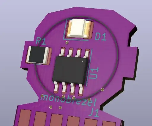 Kifaa kinachoweza kuvaliwa na ATTiny - Kiunganishi cha Edge cha PCB: Hatua 4