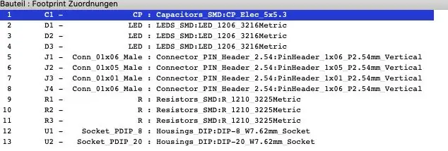 Pagma-map ng Schematic sa Mga Component ng Footprint