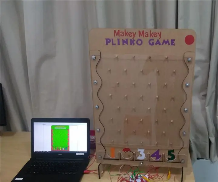 Magnetiese Plinko -speletjie met Makey Makey: 6 stappe (met foto's)