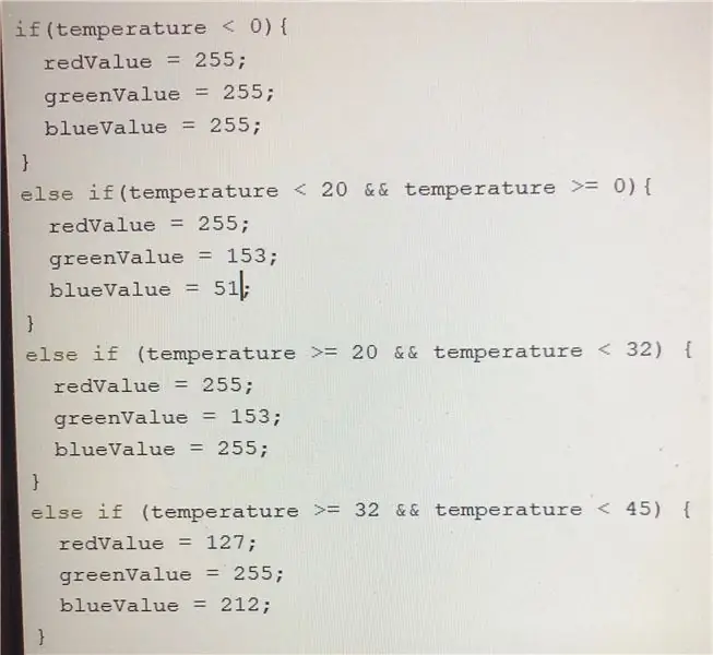 Schrijf de code voor de LED