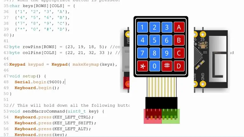 Code pour le clavier macro