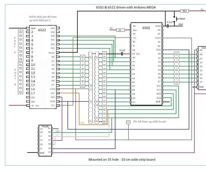 6502 Minimal datamaskin (med Arduino MEGA) Del 3: 7 trinn