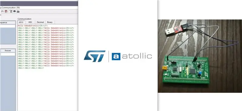 Como receber dados do microcontrolador baseado em STM32 para o PC