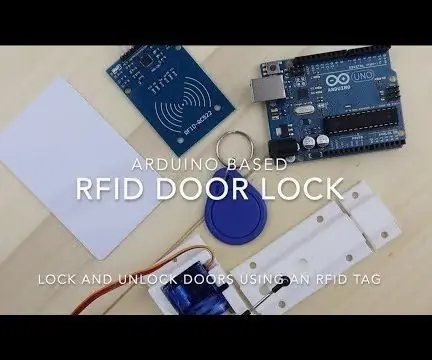 RFID კარის ჩაკეტვის მექანიზმი არდუინოთი: 5 ნაბიჯი (სურათებით)