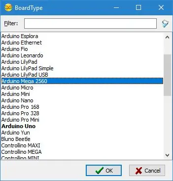 Simulan ang Visuino, at Piliin ang Uri ng Arduino Board