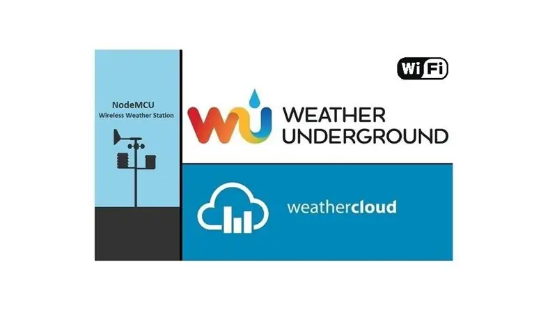 IoT Tus Kheej NodeMCU ESP12 WiFi Wireless Weather Station V2