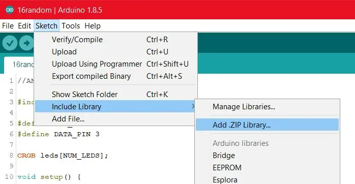 Configuración de programación