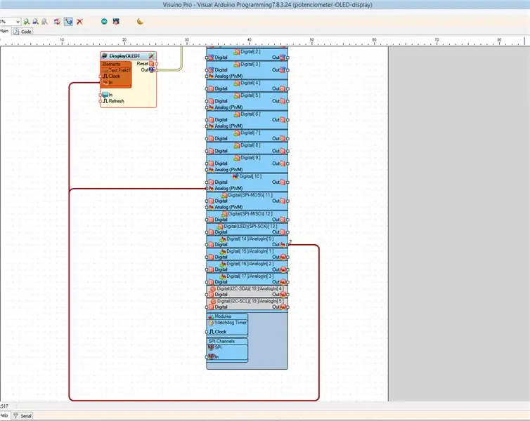 No Visuino ADD & Connect Components