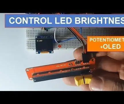 Mengontrol Kecerahan LED Dengan Potensiometer dan Tampilan OLED: 6 Langkah