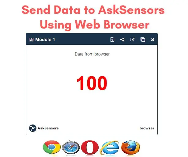 Hantar Data ke Platform AskSensors IoT Dari Penyemak Imbas Web: 6 Langkah