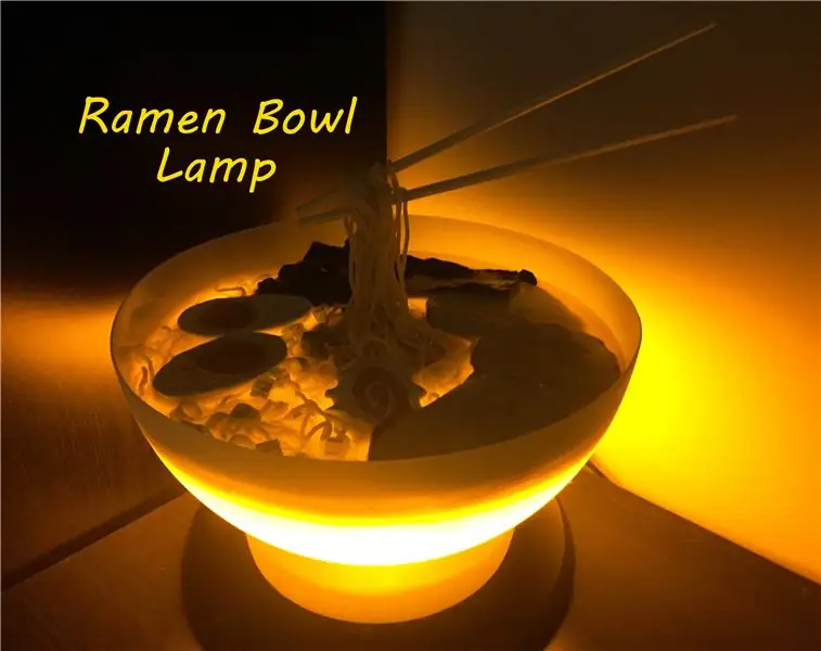 Sariq LEDli Ramen Bowl lampasi