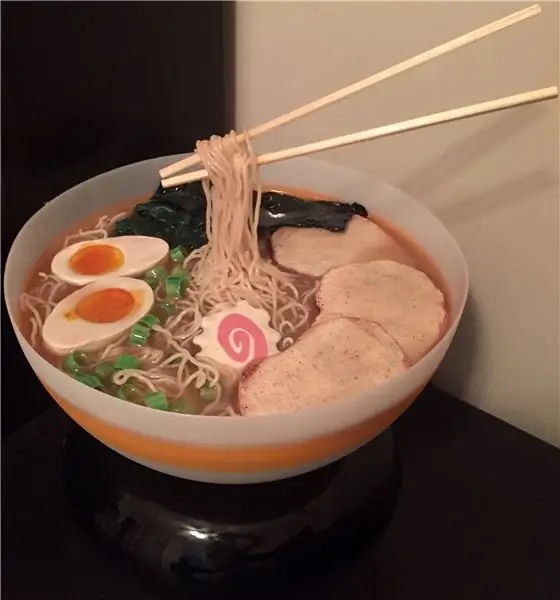 Taa ya Ramen Bowl Na LED za Njano