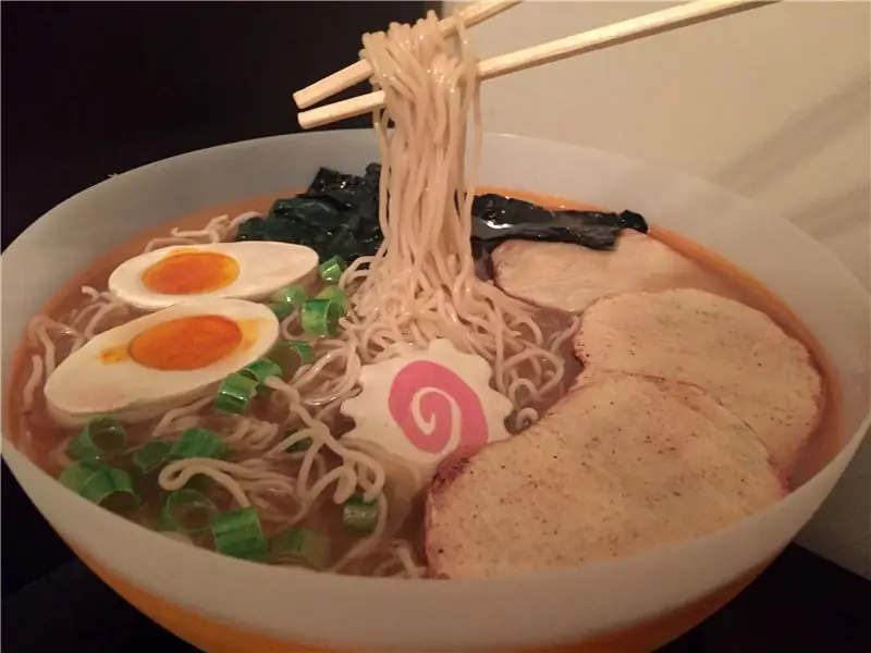 Voltooide Ramen Bowl-lamp!