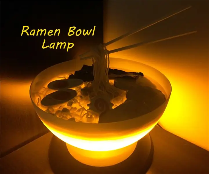 Сары жарық диодтары бар Ramen Bowl шамы: 17 қадам (суреттермен)