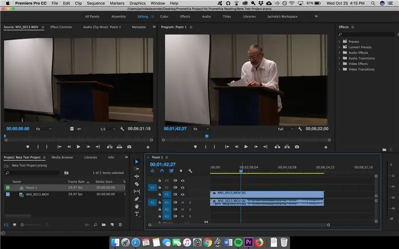 Kako urediti video pomoću programa Adobe Premiere Pro na Macu