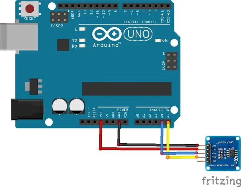 Conexión de LM75 y Arduino