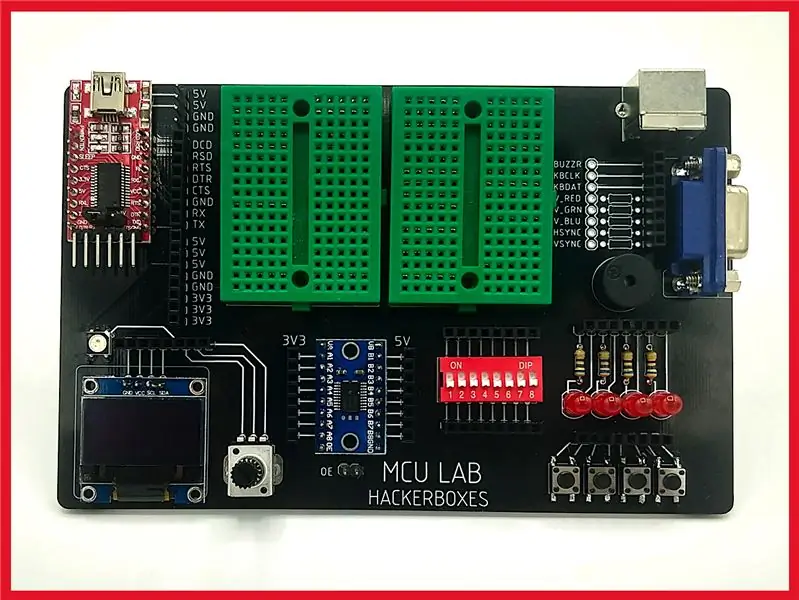 Laboratorio de MCU de HackerBoxes