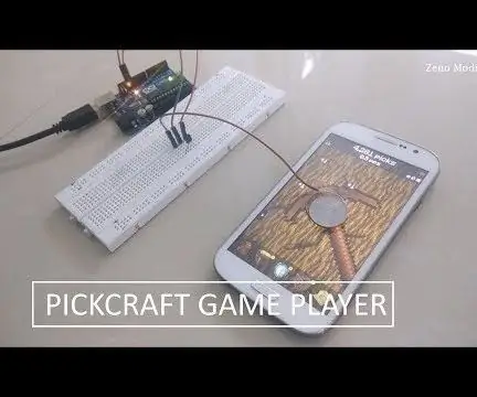 Pickcraft o'yin pleyeri Arduino -dan manbasiz foydalanadi: 6 qadam