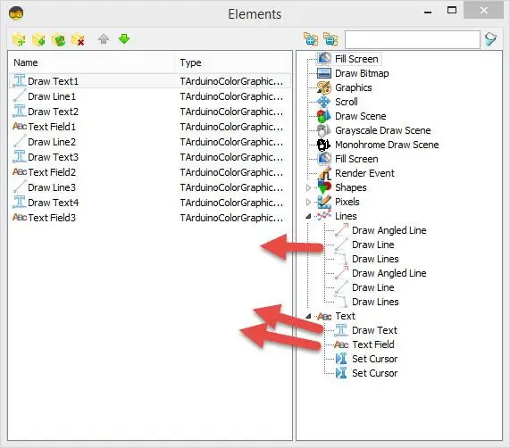 In Visuino Set Components