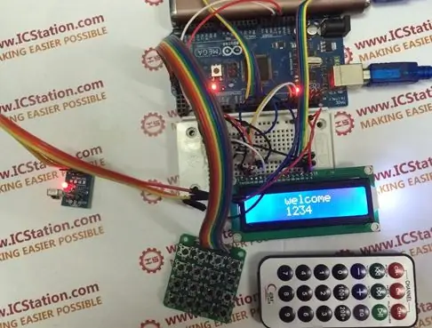 Sistema d'introducció de contrasenya de matriu infraroja amb Arduino