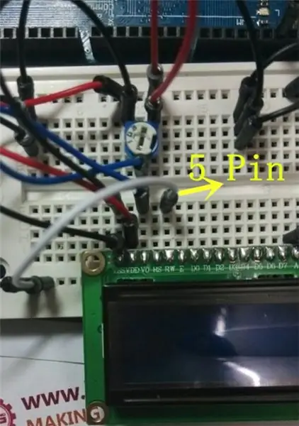 Ikonekta ang Pin5 ng LCD1602 sa GND