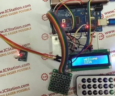 Arduino bilan infraqizil matritsali parol kiritish tizimi: 13 qadam