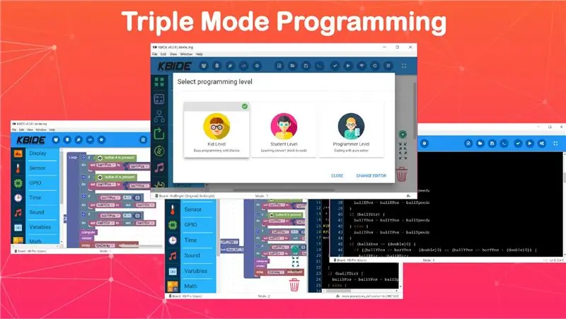 KB-IDE: Thaiv Txoj Haujlwm rau ESP32 Pawg Thawj Coj