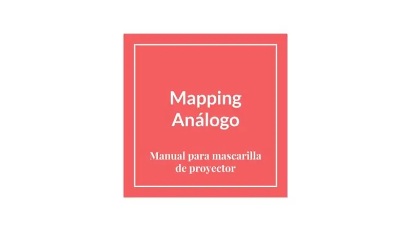 Mapowanie analogowe: Instrukcja Para Mascarilla De Proyector