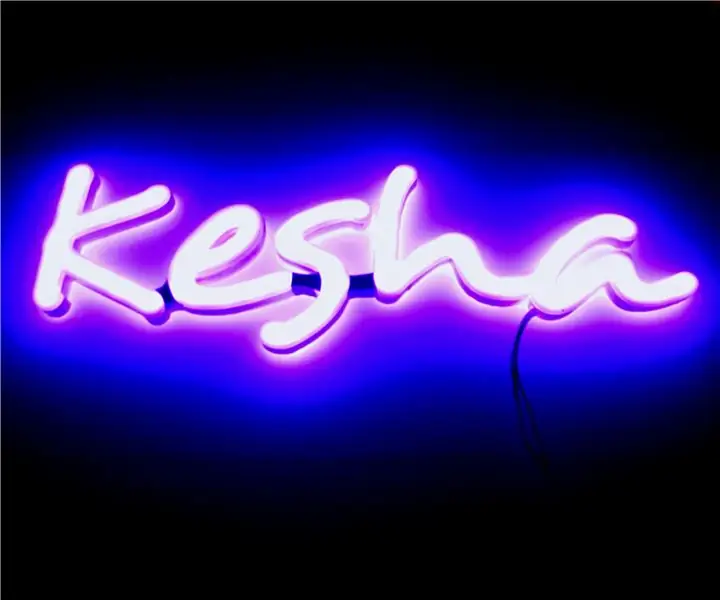 "NEON" LED-jel: 9 lépés (képekkel)