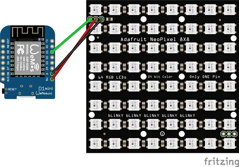 Collegamento della matrice LED RGB