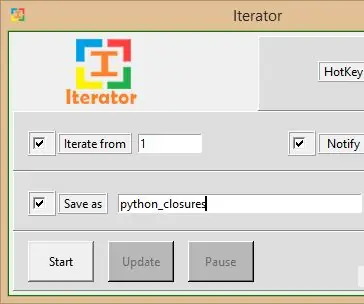 Iterator (برنامه GUI پایتون): 5 مرحله