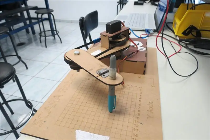 SCARA Robot: Pag-aaral Tungkol sa Foward at Inverse Kinematics !!! (Plot Twist Alamin Kung Paano Gumawa ng isang Real Time Interface sa ARDUINO Paggamit ng PROSESYON !!!!)