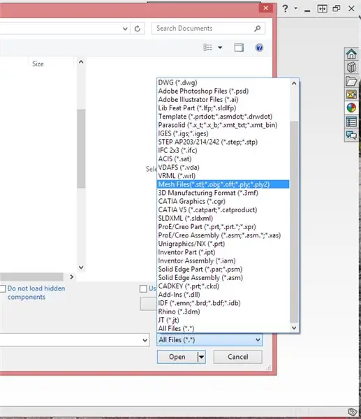 Impor File 3D ke SolidWorks