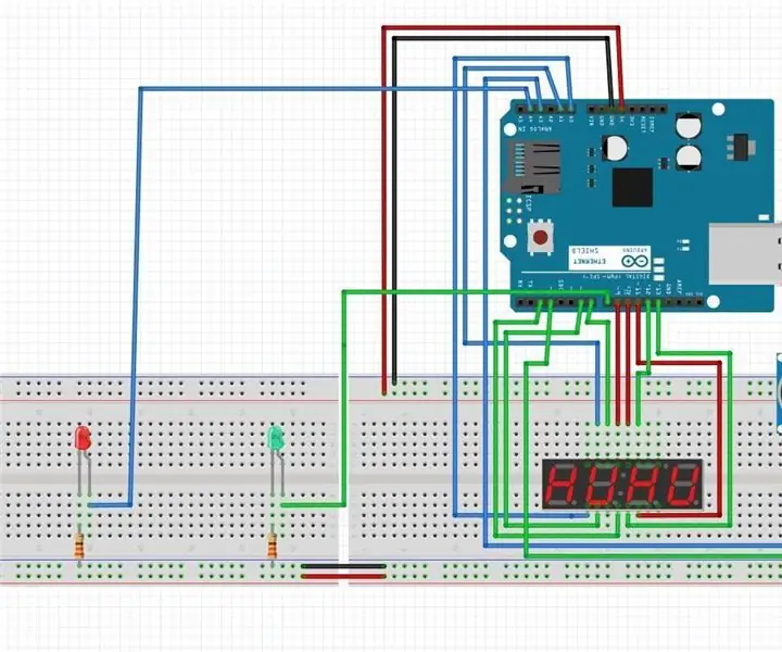 Afstandssensor + 4 cifre, 7 Seg Display: 4 trin