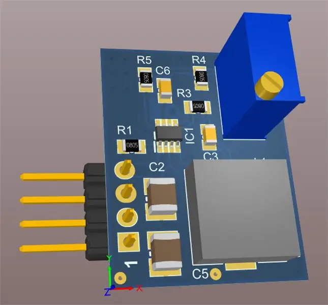 სურათი 5 და 6, PCB დაფის 3D ხედები (TOP და Buttom)