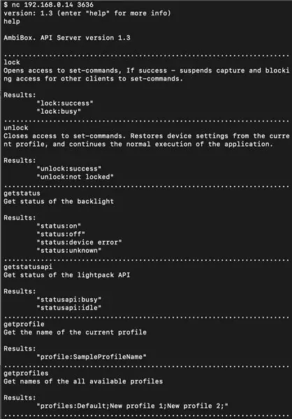 Bật API AmbiBox TCP