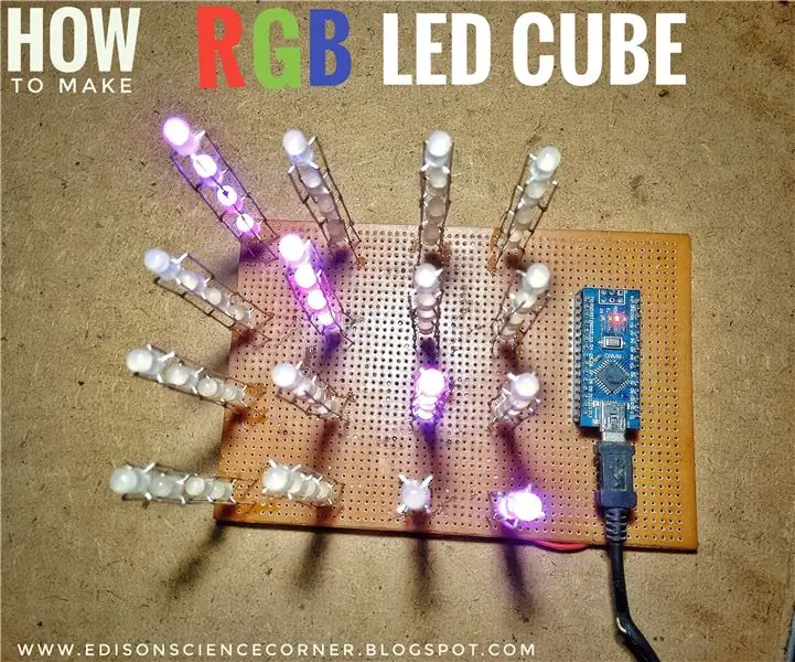 Kā izveidot Rgb LED kubu: 5 soļi