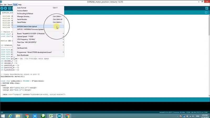 Carregueu el codi a NodeMCU