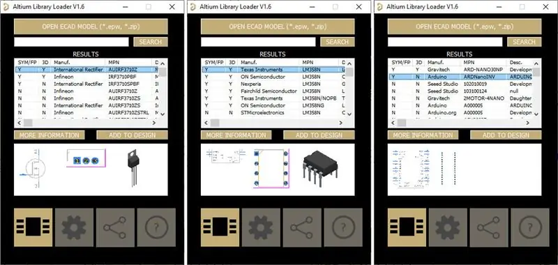 4. attēls, instalētās sastāvdaļas no SamacSys Altium spraudņa