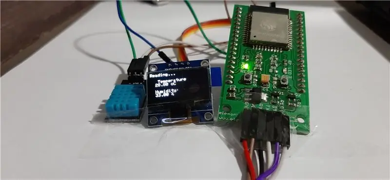 ESP32_DHT11_OLED_Thingspeak istifadə edərək hava monitorinqi