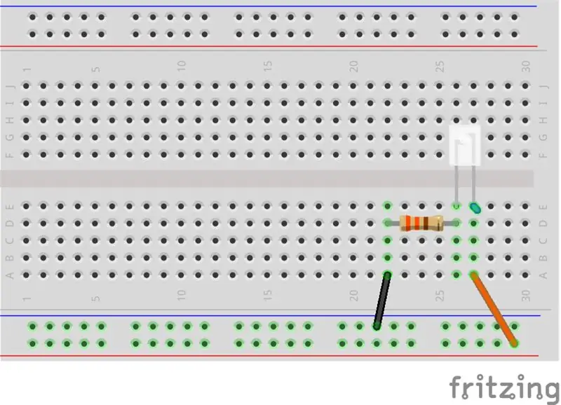 Kabling av en LED